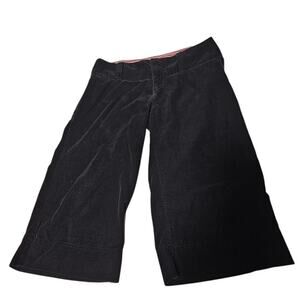 Vintage WET SEAL Black Corduroy Soft Wide Leg Gaucho/Capri Pants Juniors Size 5